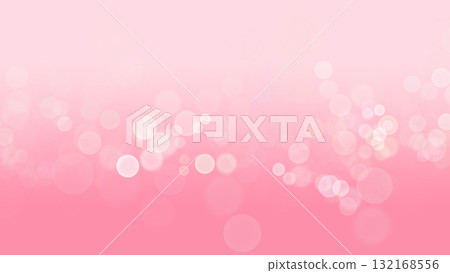 Pink gradation sparkling soap bubbles background material 132168556