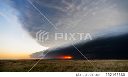 Amazing storm clouds creep closer dark and powerful weather scene Amazing storm clouds creep closer dark and powerful weather scene 132168880