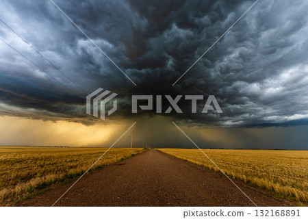 Cloud movement over a quiet country 132168891