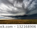 Menacing storm clouds bring threatening skies  132168906