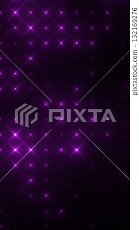 Abstract loop glowing purple bright disco wall with light bulbs 132169276