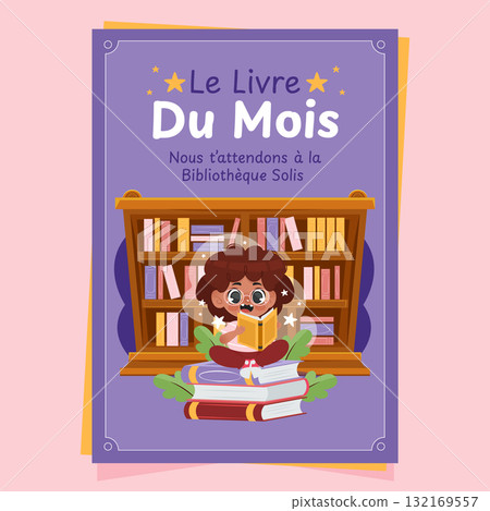 Monthly Library Poster Featuring Book of the Month Highlight 132169557