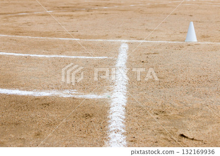 White line of athletic meet White line of athletic meet 132169936