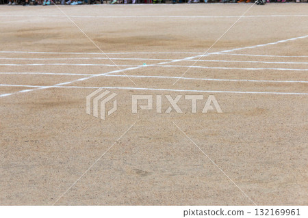 White line of athletic meet White line of athletic meet 132169961