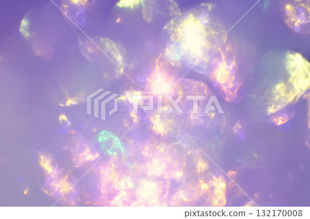 Abstract light background decoration, purple fantastic light effect, rainbow sparkle, glitter, circular bokeh 132170008