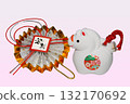 New Year's holiday material 132170692