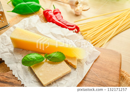 Parmigiano Reggiano and Pecorino Romano 132171257
