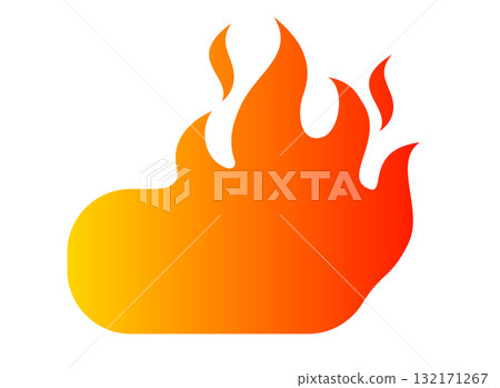 Vector banner with fire for hot price. Vector marketing clip art for hot sale. 132171267
