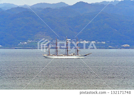 東京灣、浦賀水道、航海教育機構、海王丸 東京灣、浦賀水道、航海教育機構、海王丸 132171748