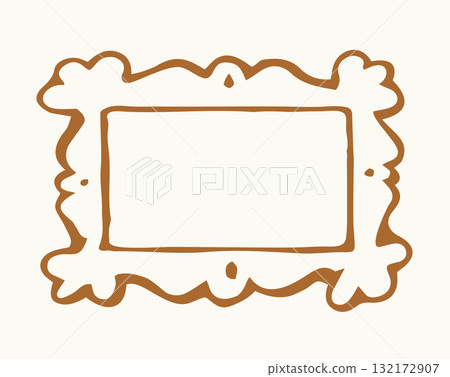 Framed mirror. Vector drawing icon Framed mirror. Vector drawing icon 132172907