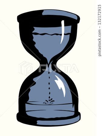 Old water hourglass. Vector drawing icon Old water hourglass. Vector drawing icon 132172915