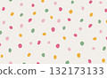 Cute colorful polka dot pattern. Vector jumble brush spotted background. Hand drawn random dots, circles. Trendy simple design 132173133
