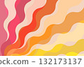 Groovy wavy background in hippie 60s-70s style. Retro abstract sunbeams pattern. Twisted and distorted vector design in trendy retro psychedelic style 132173137