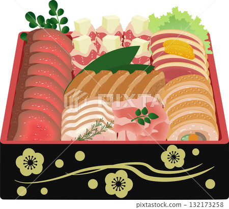 Meat New Year's feast Meat New Year's feast 132173258