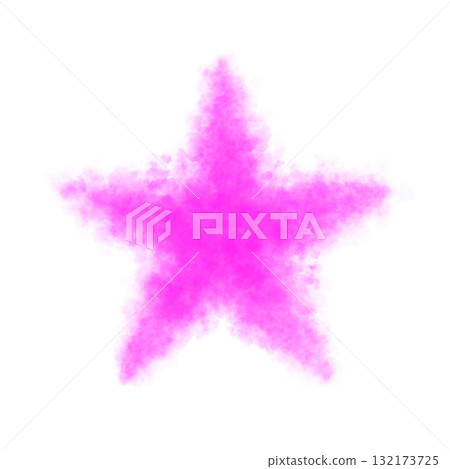 Single fluffy or smoke pink star with soft glowing texture on transparent background, isolated festive and atmospheric star illustration Single fluffy or smoke pink star with soft glowing texture on transparent background, isolated festive and atmospheric star illustration 132173725