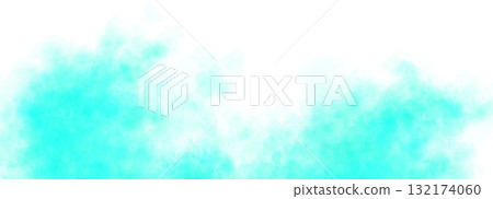 Light blue smoky transparent background with dense fog clouds and realistic vapor texture for calm airy compositions 132174060