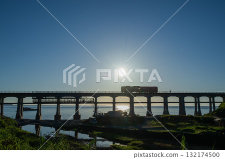 崇吾川大橋～山陰本線風景 132174500