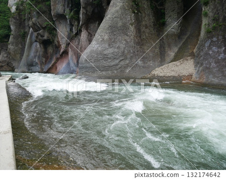 Violent water current Violent water current 132174642