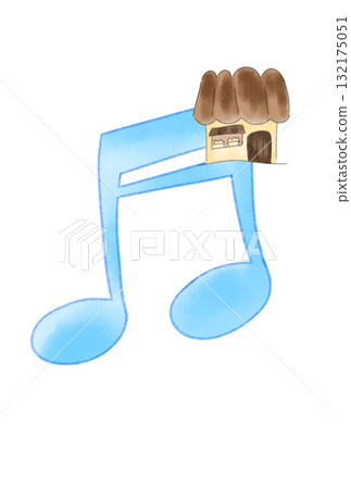 帶有薑餅屋的音符 132175051