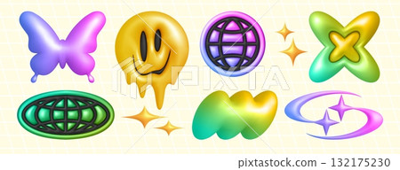 3d y2k object set 3d y2k object set 132175230