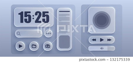 Liquid glass panels with frosted blur for ui Liquid glass panels with frosted blur for ui 132175339