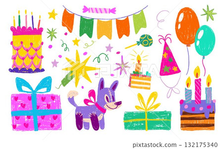 Crayon birthday party set Crayon birthday party set 132175340