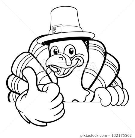 Turkey Thanksgiving Cartoon Bird Christmas Mascot 132175502
