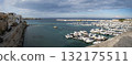 Panoramic view of hundreds of boats at the marina of Otranto Italy 132175511