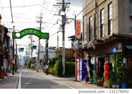 View of Komeikan Street in Suwa City, Nagano Prefecture 132176042
