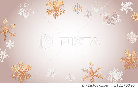 手繪雪花框架 手繪雪花框架 132176086