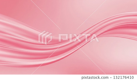 Elegant Pink Silk Fabric Wave Pattern Background Texture Smooth 132176410