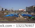 Scenery of a building foundation construction site 132176907