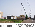 Scenery of a residential building construction site 132176908