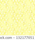 Golden honey comb and liquid seamless pattern, hand drawn watercolor cell illustration isolated on yellow background. Can be used for wrapping, textile scrapbook and other printed products. 132177051