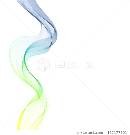 Vertical abstract wave with a gradient from blue to yellow. Eps 10 Vertical abstract wave with a gradient from blue to yellow. Eps 10 132177501