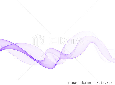 Elegant horizontal abstract purple smoke wave on white. Eps 10 Elegant horizontal abstract purple smoke wave on white. Eps 10 132177502