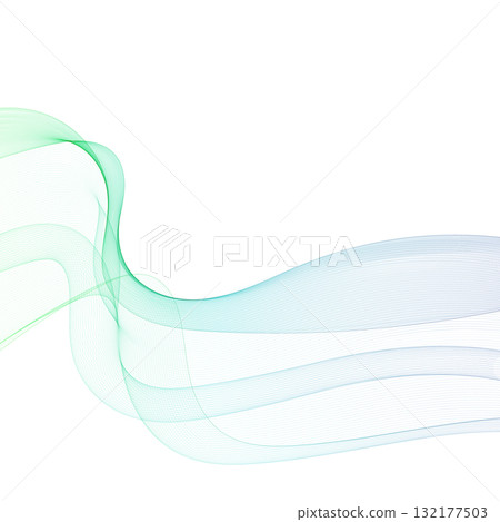 Light abstract gradient wave from green to blue. Eps 10 132177503