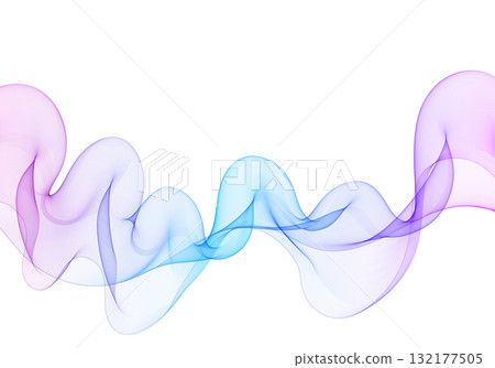 Elegant Color Wave of Abstract Lines on a Pure White Background. Eps 10 132177505