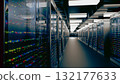 Server. Server data center. Backup, mining, hosting, mainframe, farm and computer rack with storage information. 3d rendering 132177633
