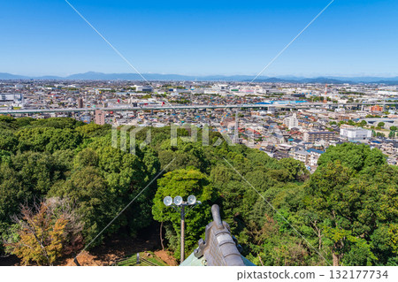 從觀景台眺望小牧山城（愛知縣小牧市） 132177734