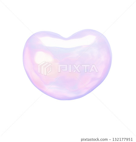蓬鬆貼紙式 3D 插畫心型 蓬鬆貼紙式 3D 插畫心型 132177951