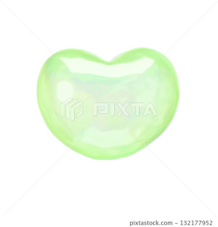 蓬鬆貼紙式 3D 插畫心型 132177952