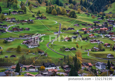 Grindelwald Switzerland, Swiss house at village Grindelwald Switzerland, Swiss house at village 132178190