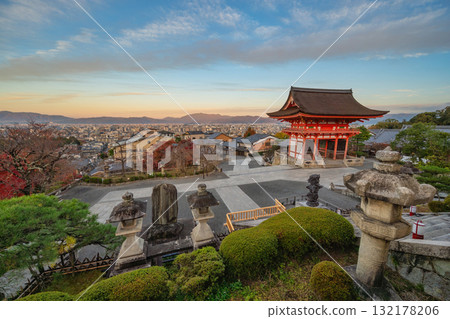 Kyoto Japan, at Kiyomizu dera temple in autumn season 132178206