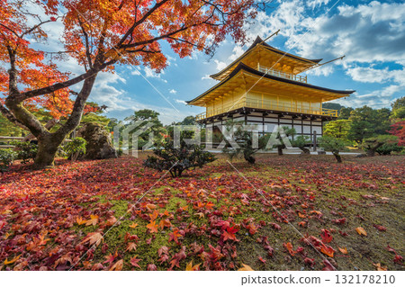Kyoto Japan, Kinkaku-ji temple in autumn season 132178210