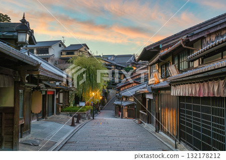 Kyoto Japan, old town at Sannenzaka street in autumn season 132178212