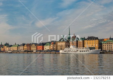 Stockholm Sweden, city skyline at Gamla Stan and Stockholm port Stockholm Sweden, city skyline at Gamla Stan and Stockholm port 132178253