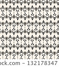Vector ornamental seamless pattern, abstract monochrome linear texture, geometric figures, Elegant design for prints, decor, fabric, cloth. 132178347