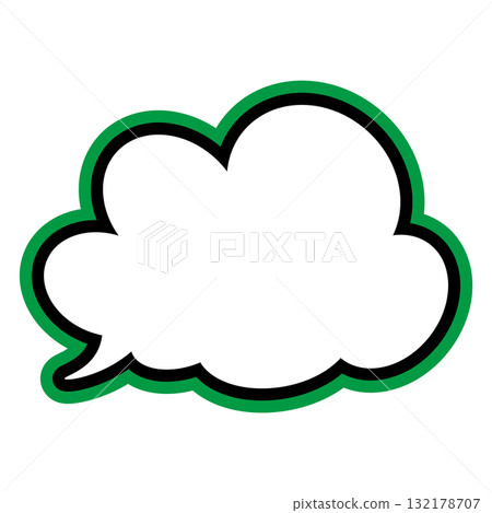 Simple speech bubble illustration - Fluffy 132178707