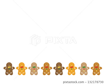 Gingerbread man cookie frame illustration Gingerbread man cookie frame illustration 132178730